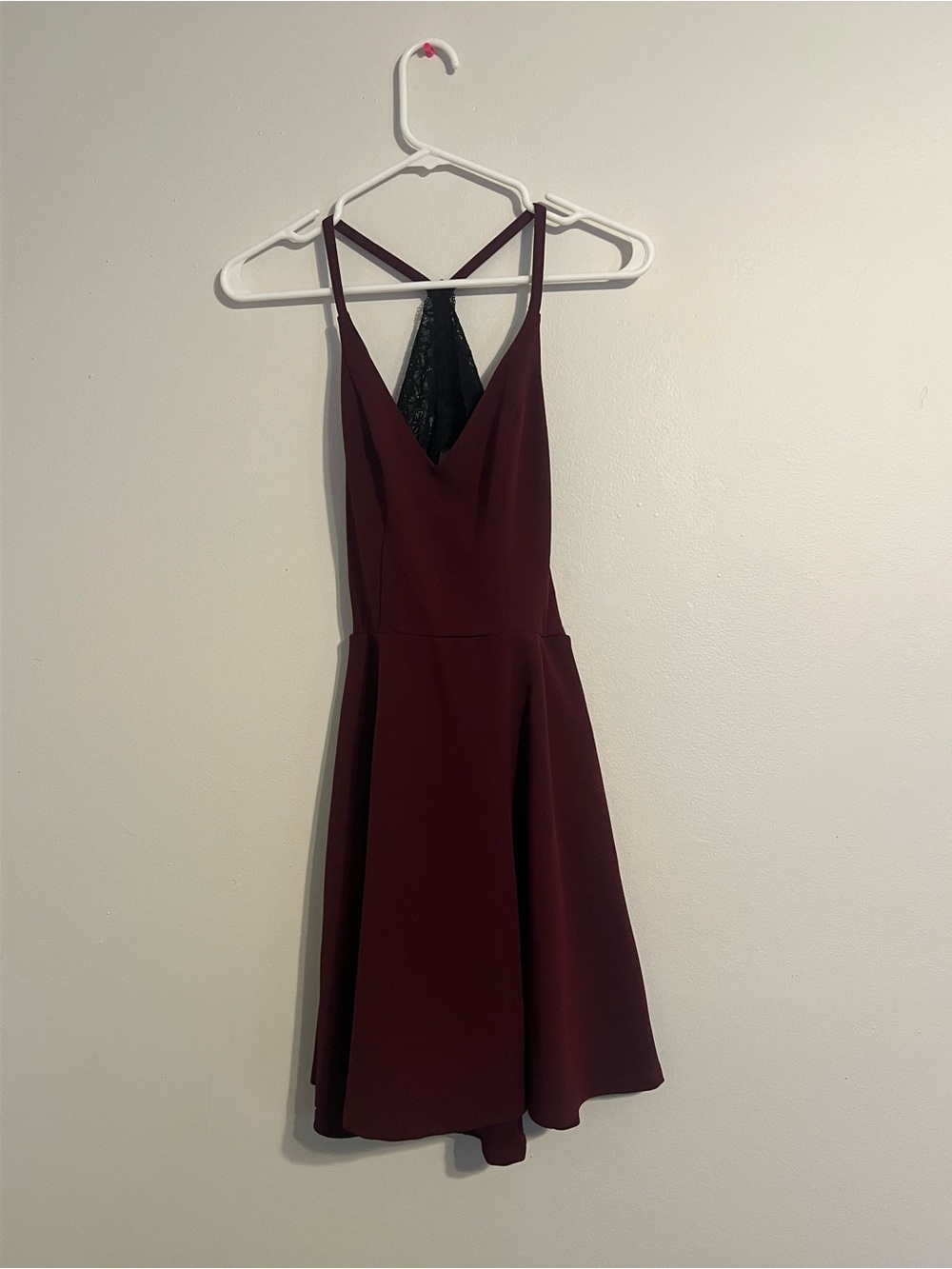 Speechless Women's Purple Sleeveless Midi Dress Size Small Black Lace Back